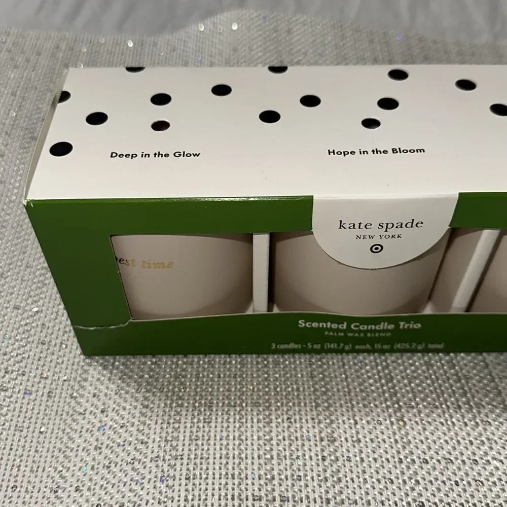 kate spade x Target Cream Multi 3 Count Ceramic Indoor Jar Candle Gift Set